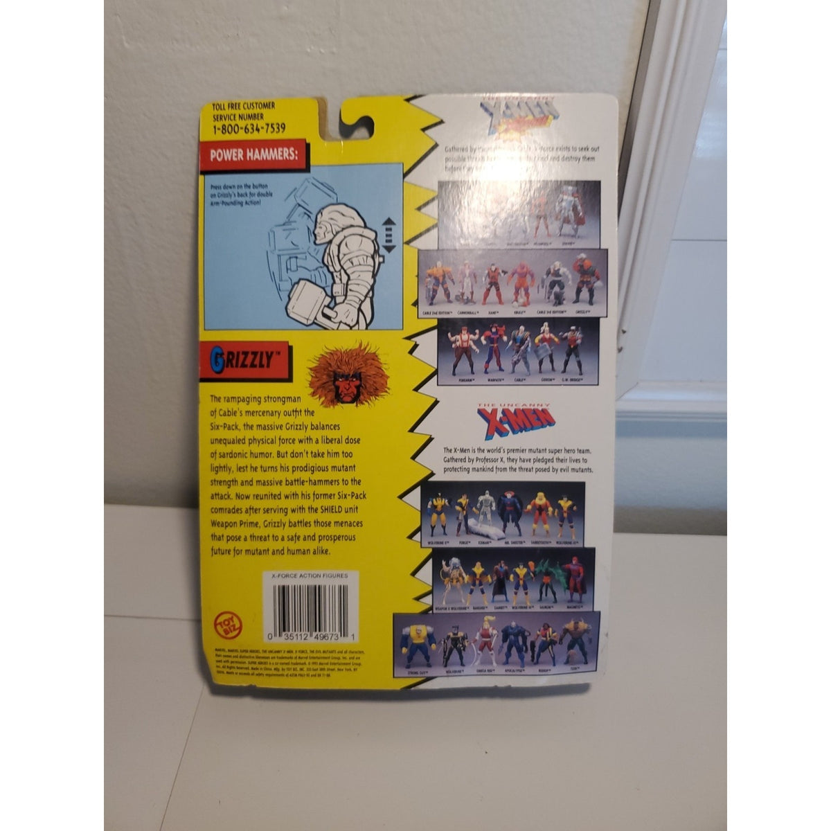 Vintage The Uncanny X-Men Grizzly Action Figure New Toy Biz 1993