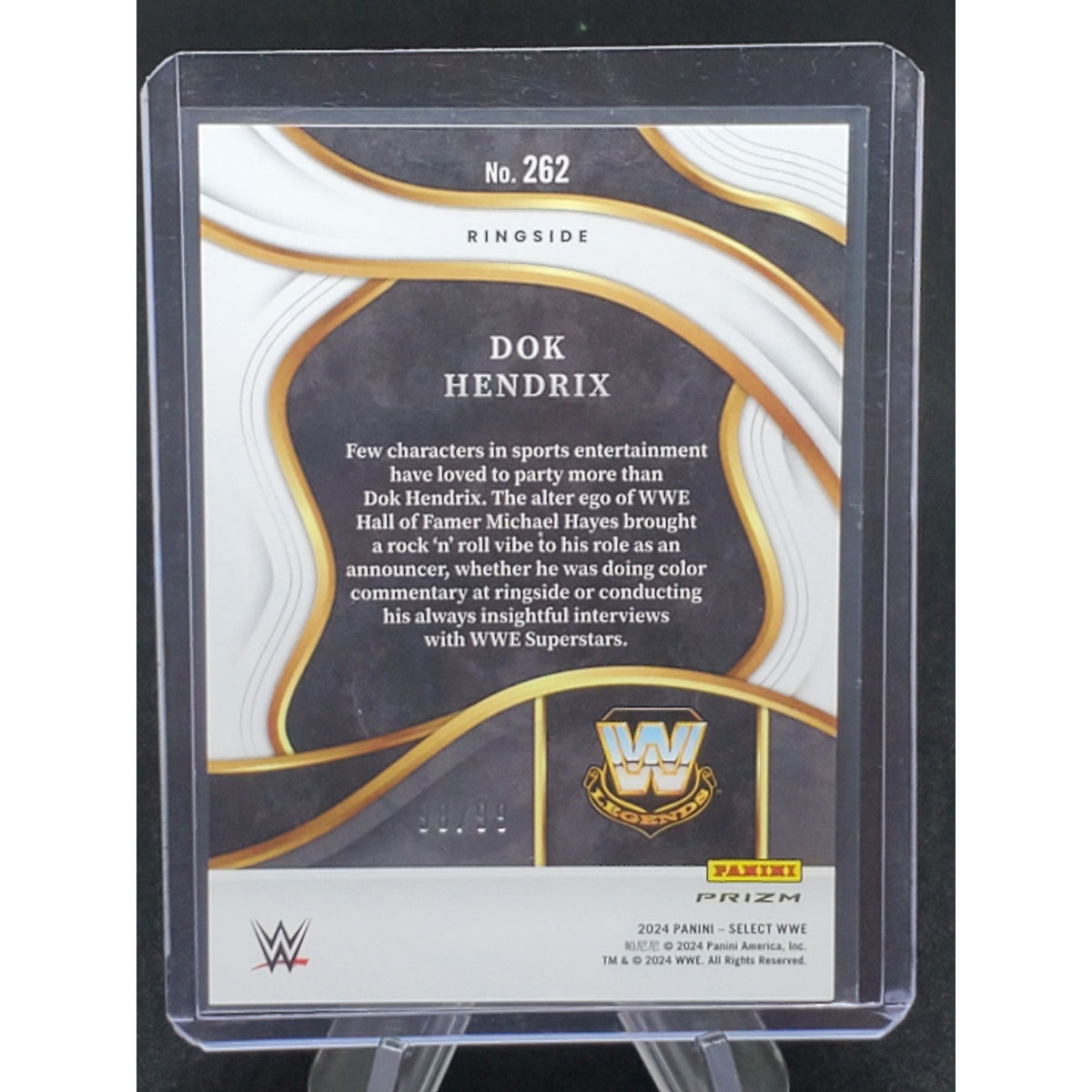 DOK HENDRIX 2024 Panini Select WWE Ringside Red Wave Prizm /99 #262 Legends
