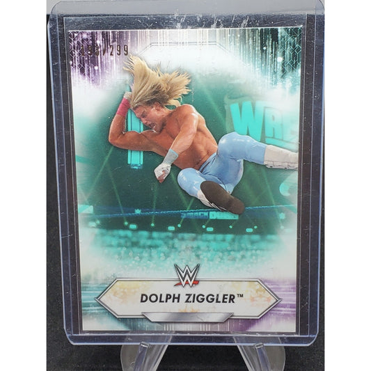 2021 wwe #146 dolph ziggler aqua parallel /299