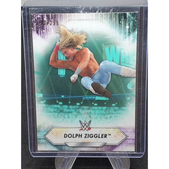 2021 wwe #146 dolph ziggler aqua parallel /299