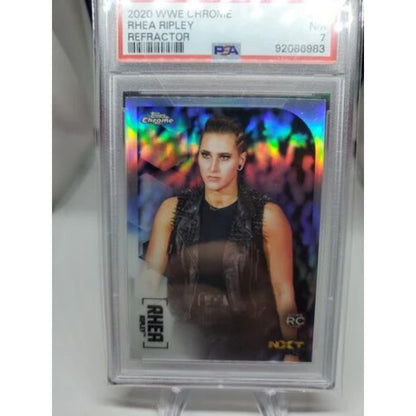 RHEA RIPLEY 2020 Topps Chrome WWF 97 Refractor RC Rookie PSA 7