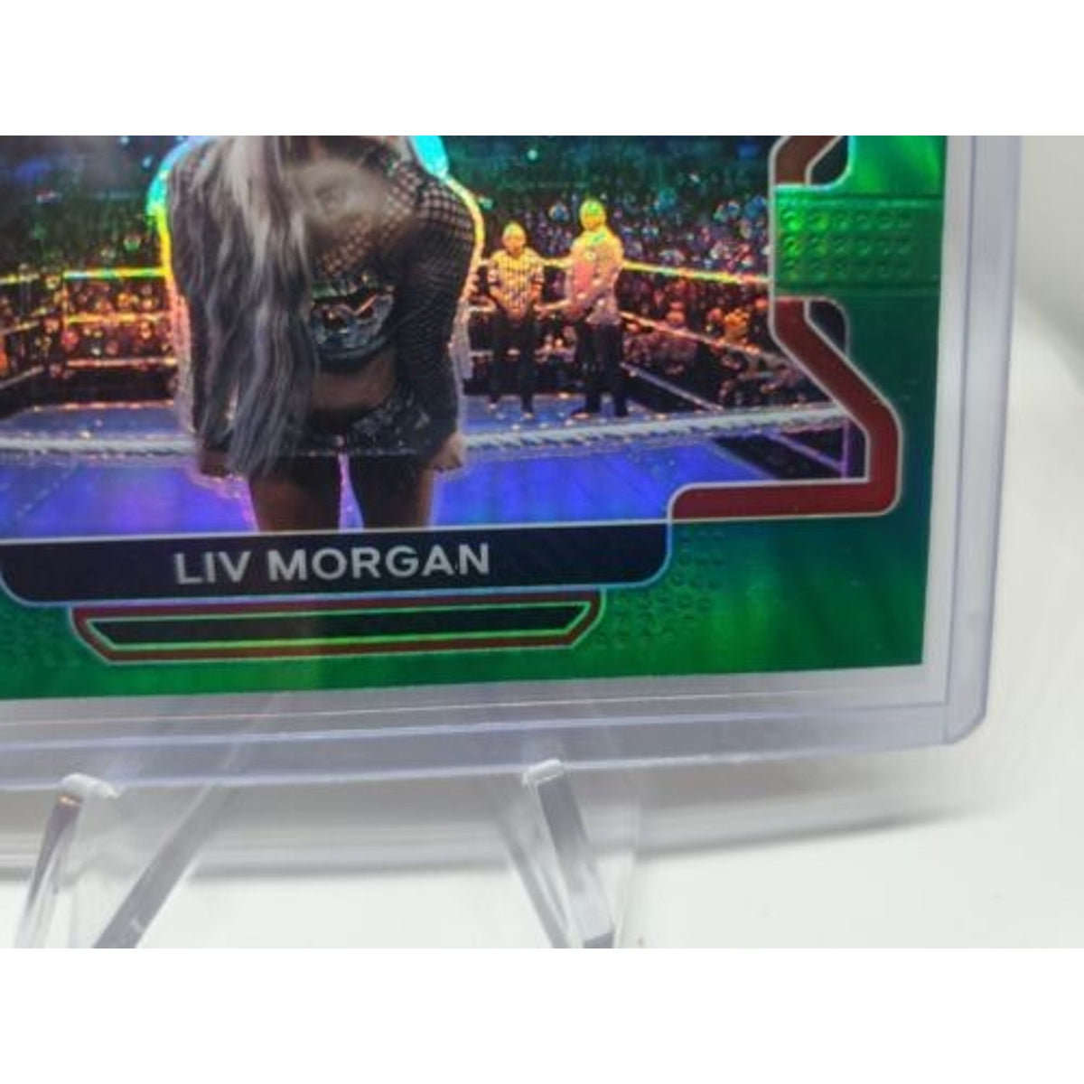 2022 PRIZM WWE LIV MORGAN 1ST PRIZM CARD #46 GREEN PARALLEL Fresh Pull