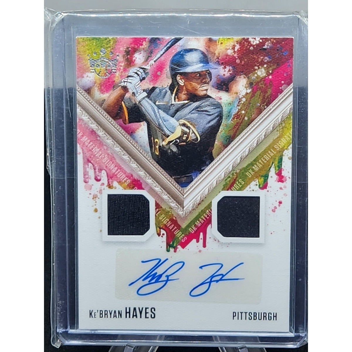 2021 Panini Diamond Kings KE'BRYAN HAYES Rookie DUAL PATCH AUTO #DKMS-KH Pirates