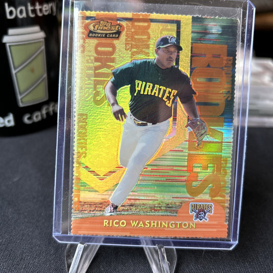 2000 Topps Finest Rico Washington Gold Refractor RC /100 Excellent Condition