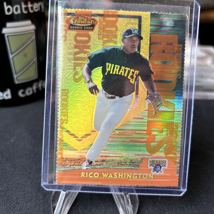 2000 Topps Finest Rico Washington Gold Refractor RC /100 Excellent Condition