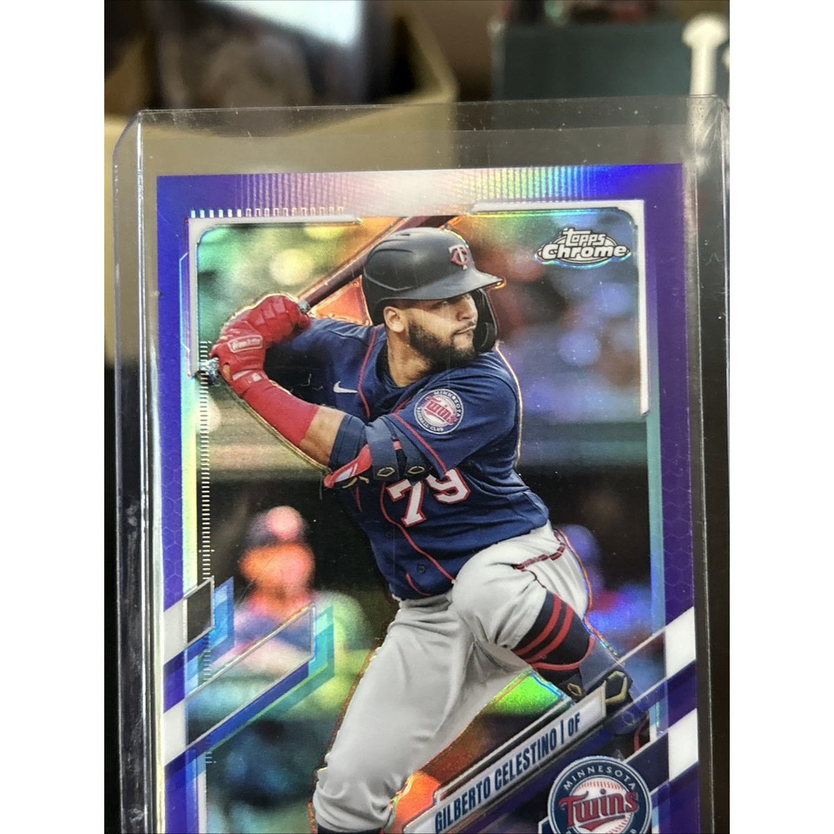 2021 Topps Chrome Update Purple Holo USC80 Gilberto Celestino RC / Pack Fresh