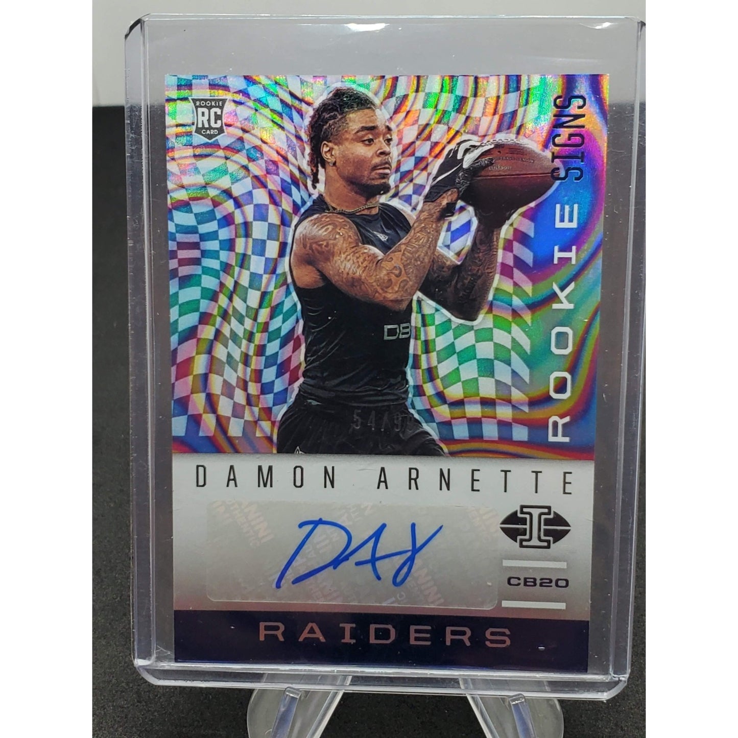 2020 Panini Illusions - Rookie Signs Damon Arnette #RS34 Blue /99 (AU, RC)