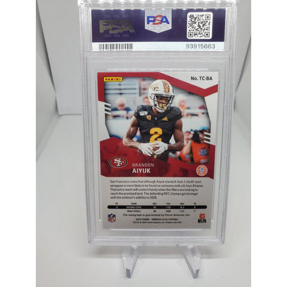 2020 Donruss Elite Brandon Aiyuk Turn of CENTURY ROOKIE Auto #/49 PSA 9 POP 1