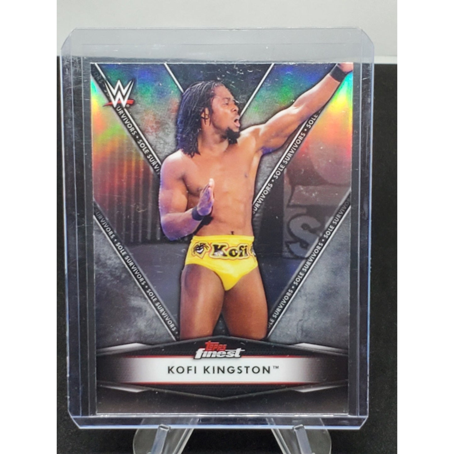 2021 Topps Finest WWE - Kofi Kingston Sole Survivors - Refractor #SS-5