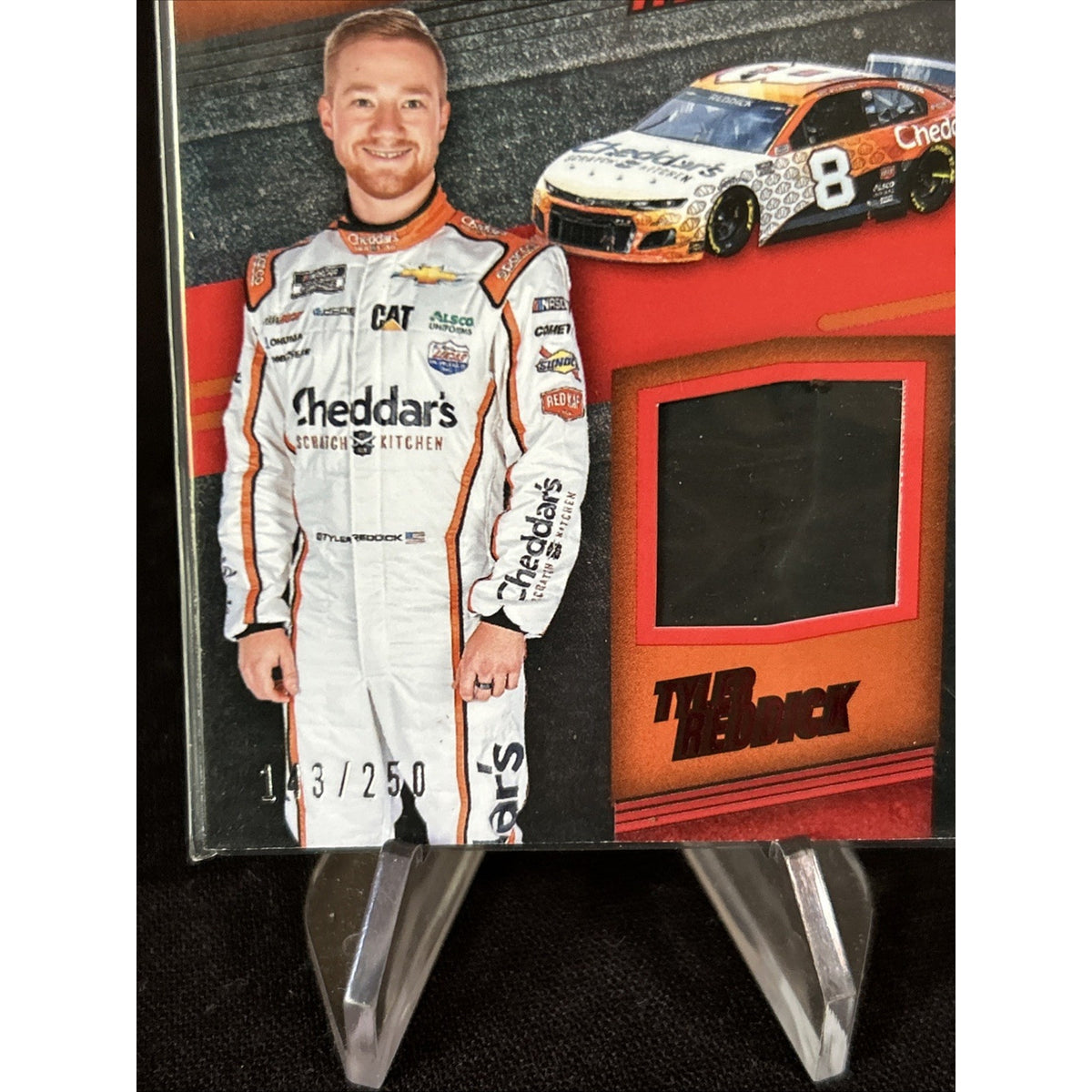 2022 Panini Donruss NASCAR Race Day Relics Tyler Reddick #RDR-TR Red Foil /250