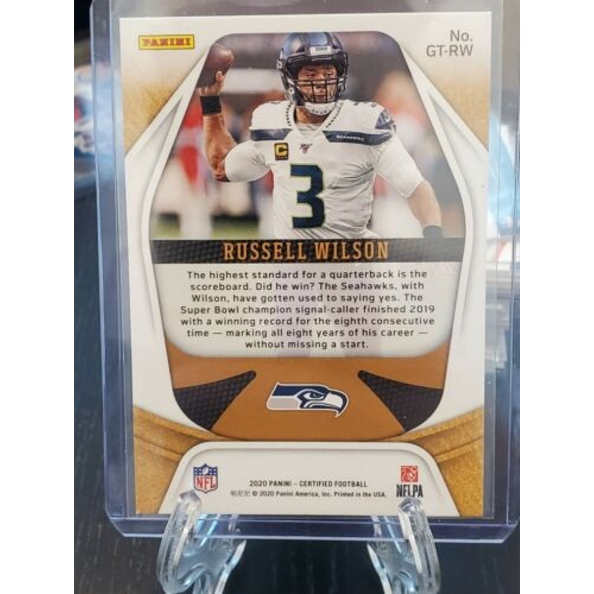 Certified Gold Team #GT-RW Russell Wilson Seahawks 2020 Panini