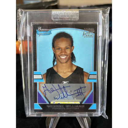F69430 2003-04 Bowman Signature Ed Silver #117 George Williams AUTO 250/1250