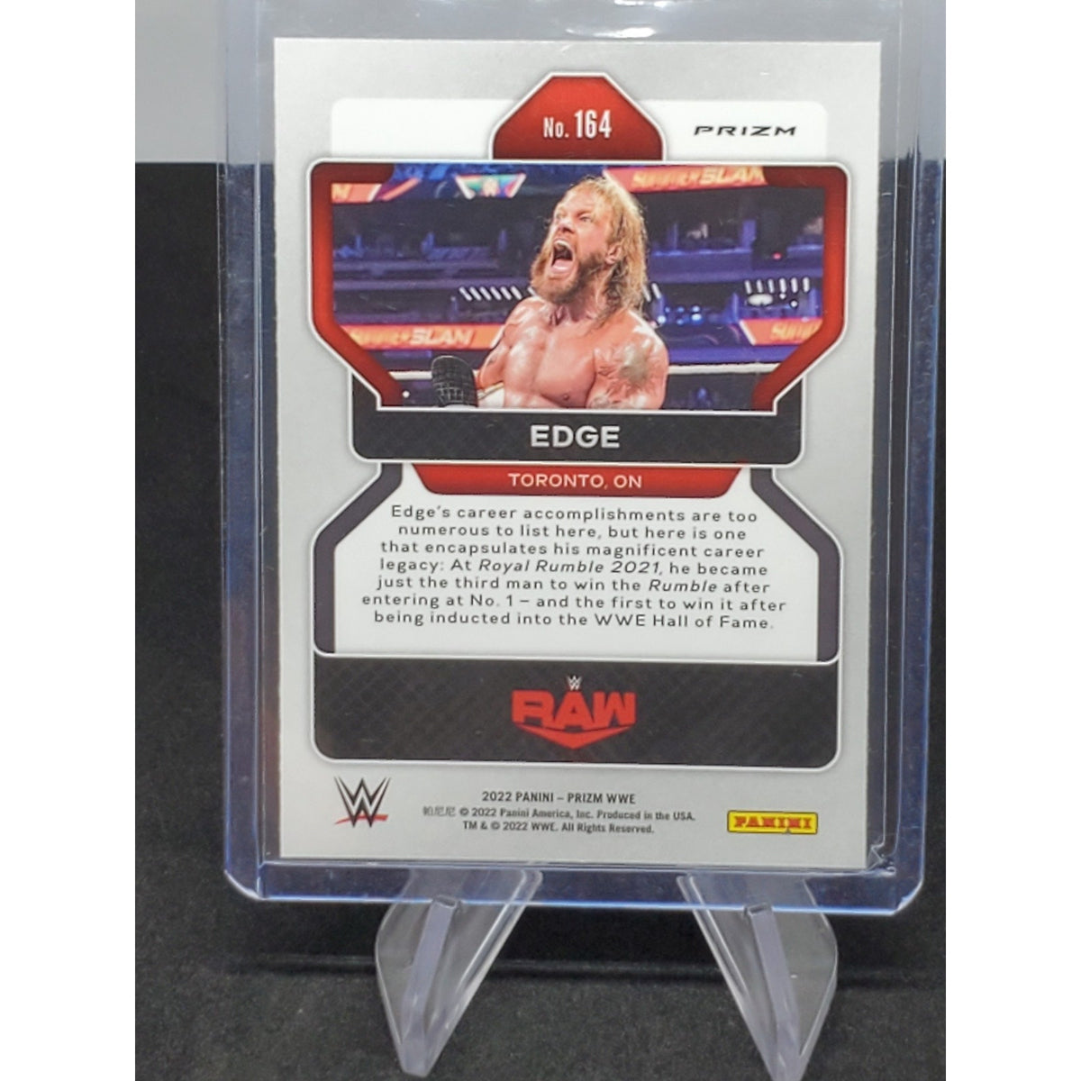 2022 Panini Prizm WWE Red White & Blue Prizm Edge #164