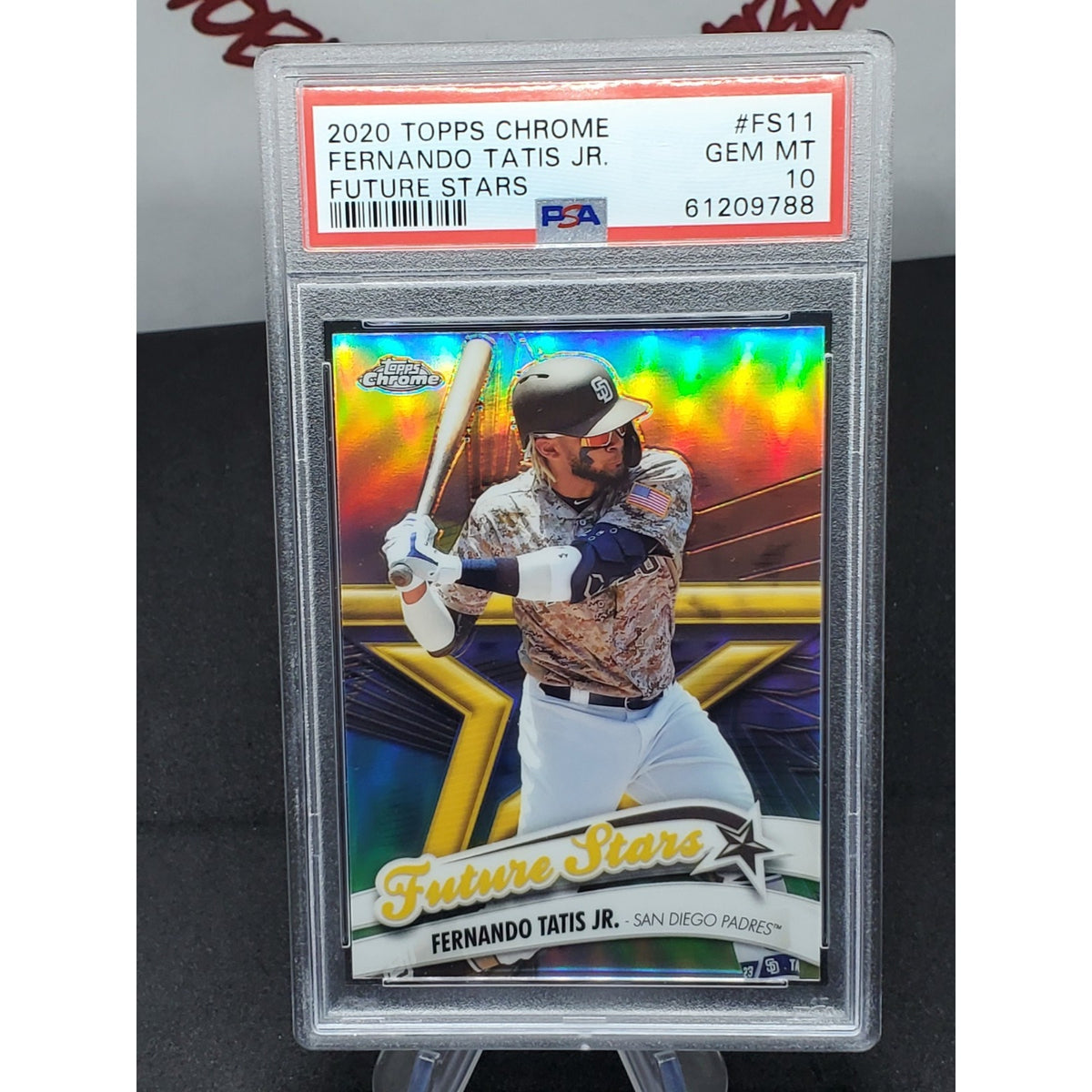 Topps Chrome 2020 MLB Fernando Tatis Jr Future Stars holo card *GEM MINT PSA 10*