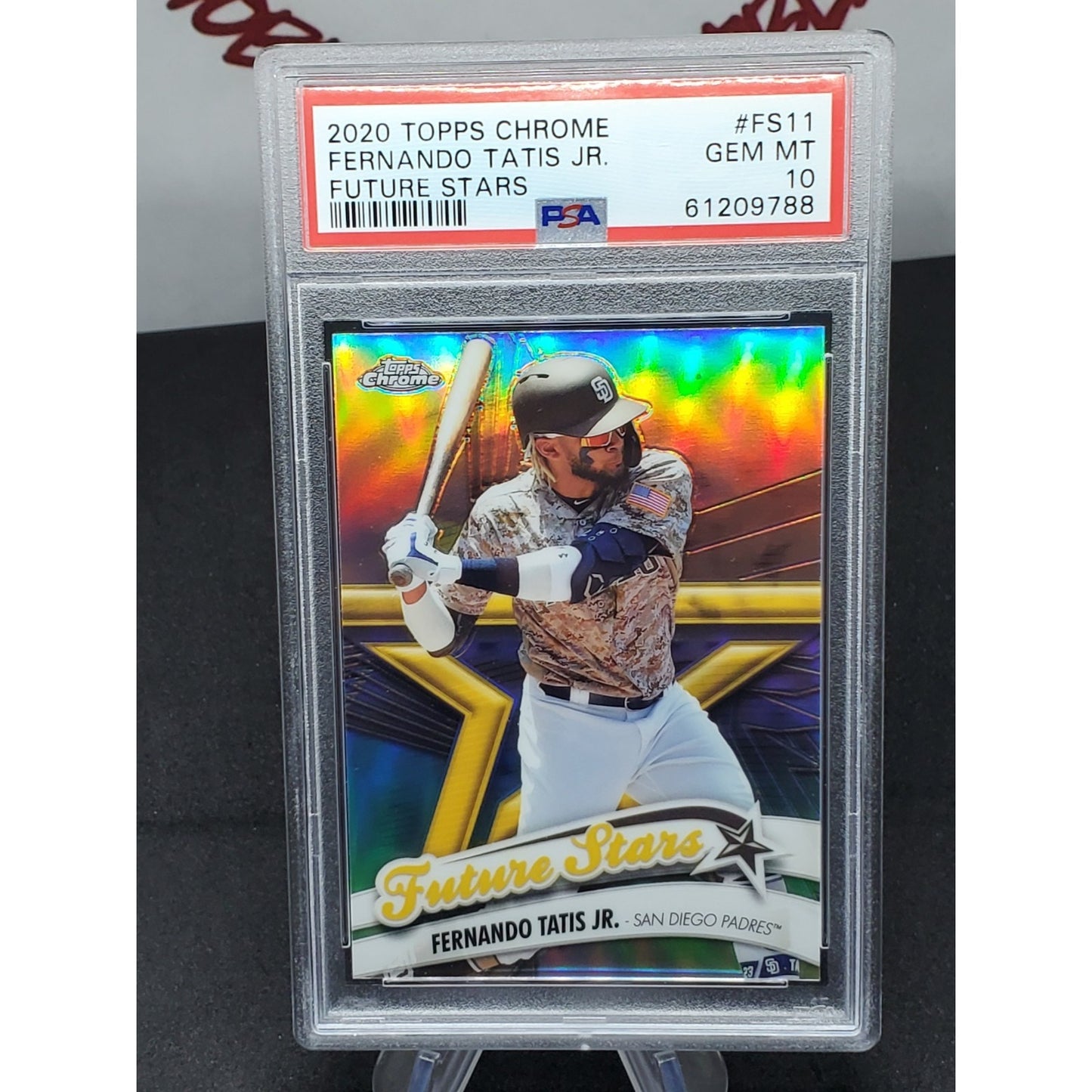 Topps Chrome 2020 MLB Fernando Tatis Jr Future Stars holo card *GEM MINT PSA 10*