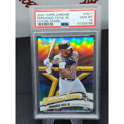 Topps Chrome 2020 MLB Fernando Tatis Jr Future Stars holo card *GEM MINT PSA 10*