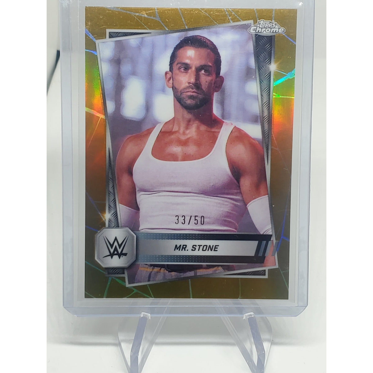 2025 Topps Chrome WWE - Mr. Stone #173 Gold Refractor /50