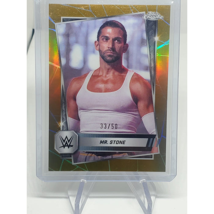 2025 Topps Chrome WWE - Mr. Stone #173 Gold Refractor /50