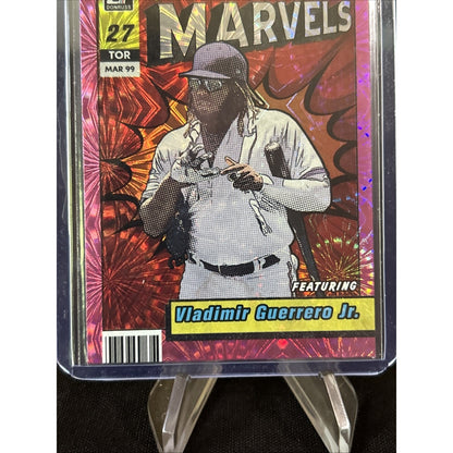 Vladimir Guerrero Jr 2022 Donruss #M-7 “MARVELS” PINK FIREWORKS - Pack Fresh New