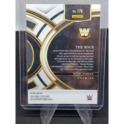 2024 Panini Select WWE - Premier Level The Rock Silver Prizm Parallel #176