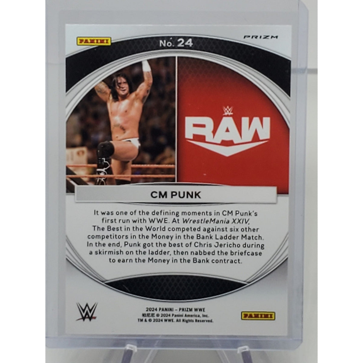 2024 WWE Panini Prizm Undercard Wrestlemania Moments CM PUNK #24 Silver Disco