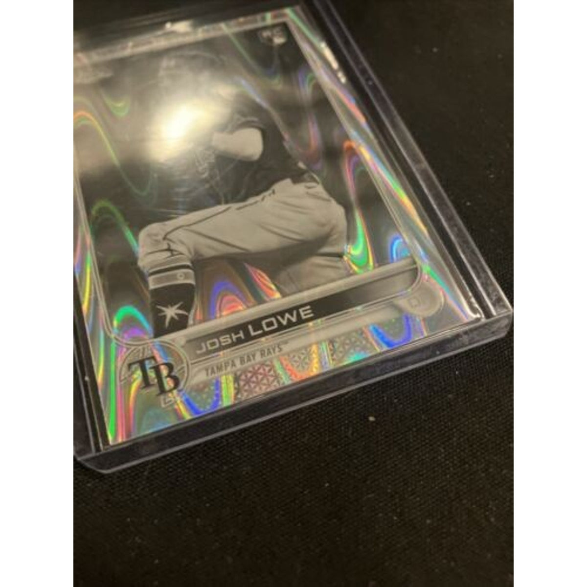 2022 Topps Chrome - Josh Lowe RC - Black & White Raywave - Tampa Bay Rays Ne