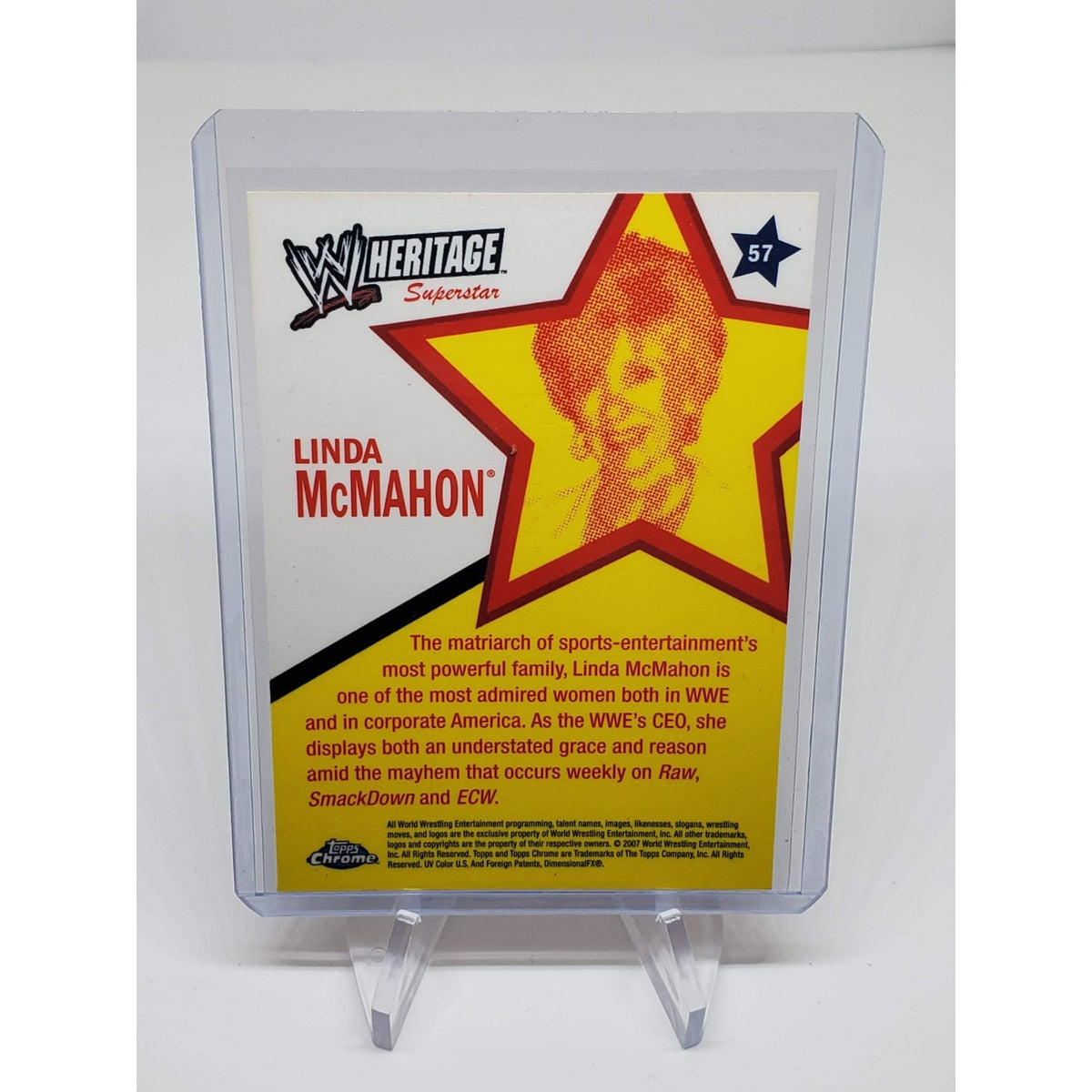 2007 Topps Heritage WWE Chrome Heritage II - Linda McMahon #57
