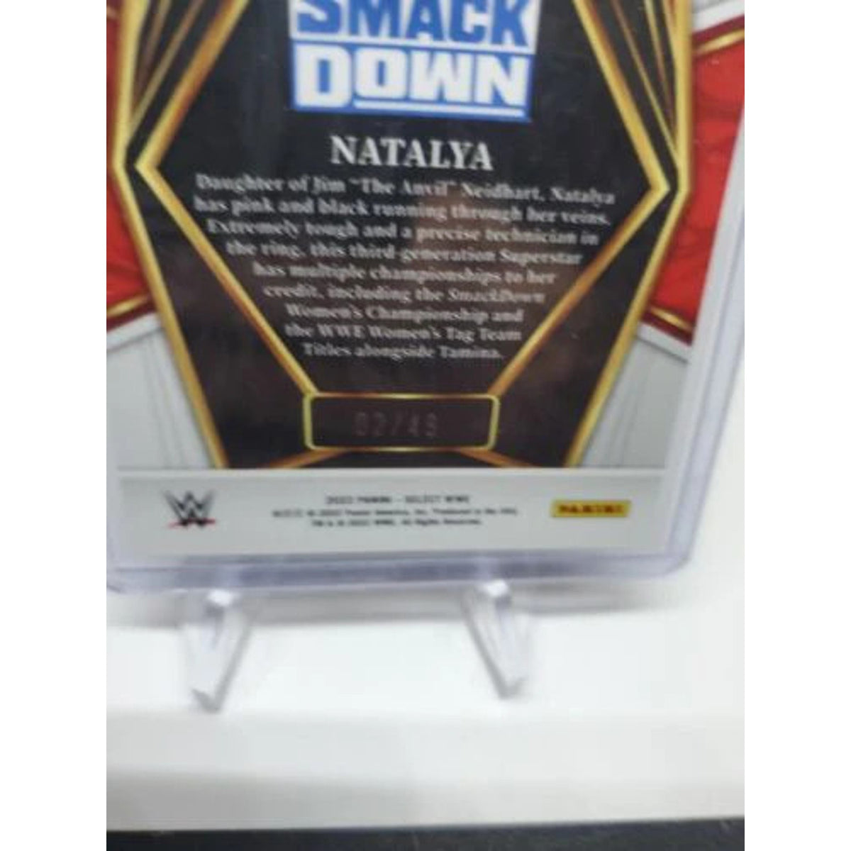 2022 WWE PANINI Select Natalya Premiere Level Pink PRIZM #/49!🔥🔥
