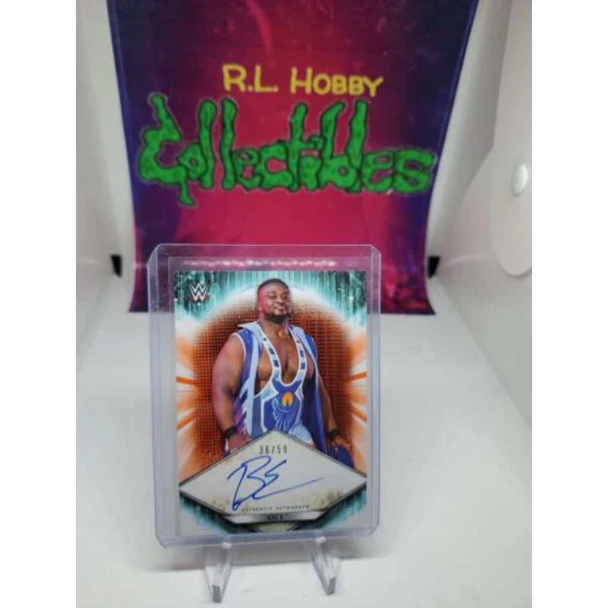 BIG E 2021 TOPPS WWE ON CARD AUTO #/50 SP