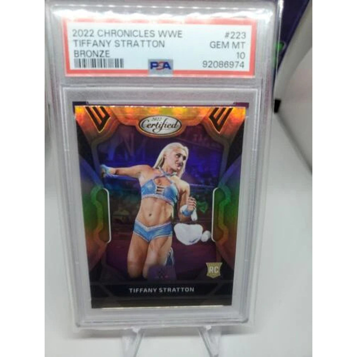2022 PANINI Chronicles Certified WWE Card #223 Tiffany Stratton RC BRONZE NXT