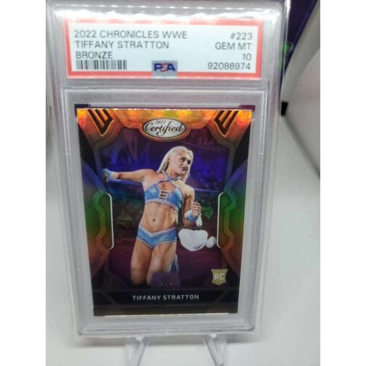 2022 PANINI Chronicles Certified WWE Card #223 Tiffany Stratton RC BRONZE NXT