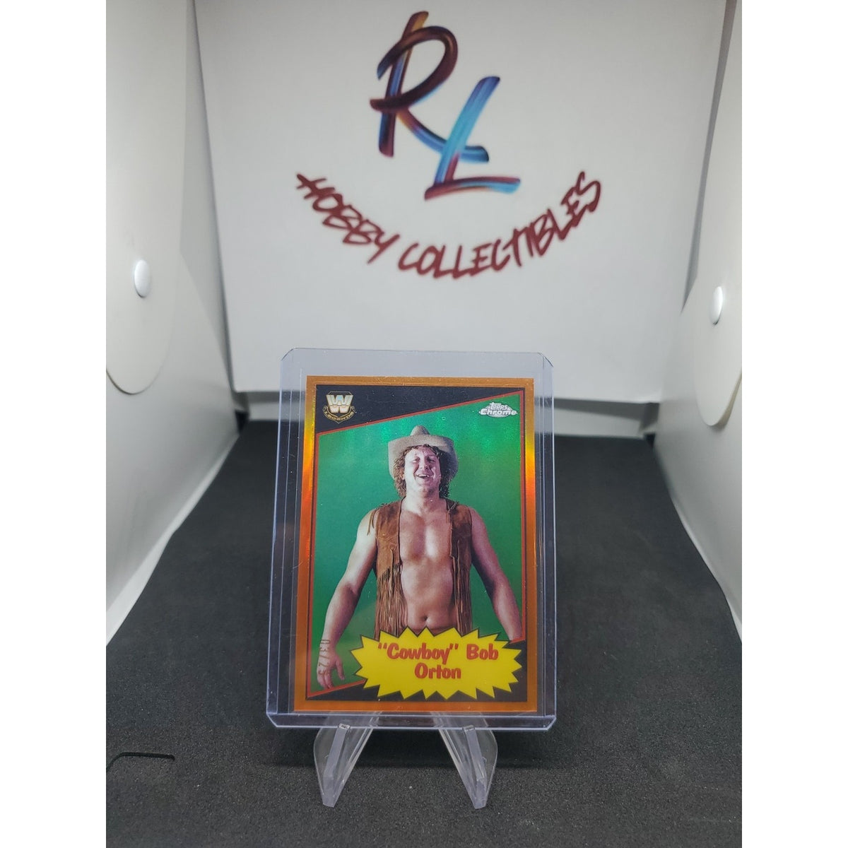 2025 Topps Chrome WWE Cowboy BOB ORTON 1985 Legends Orange Refractor /25 Sp