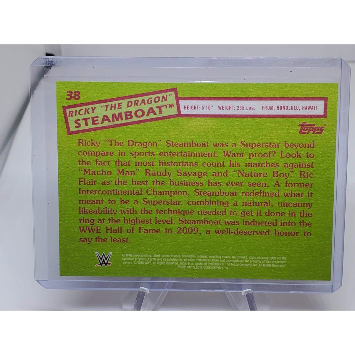 2015 Topps Heritage Black WWE Ricky The Dragon Steamboat #38