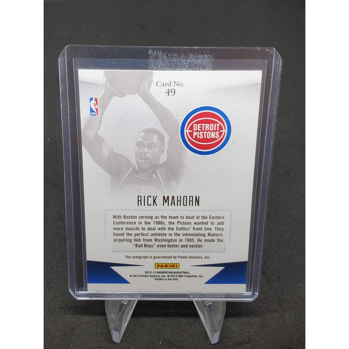 2012-13 Panini Momentum - Autographs Rick Mahorn #49 Drive /49 (AU)