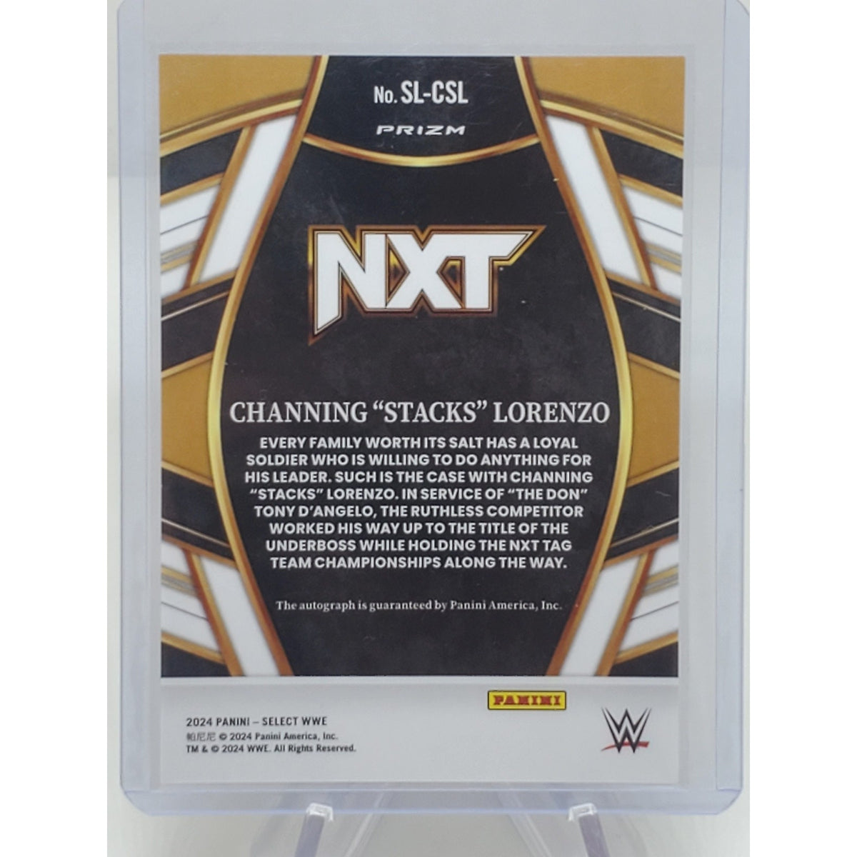2024 Panini Select WWE - CHANNING STACKS LORENZO - Silver Prizm Autograph