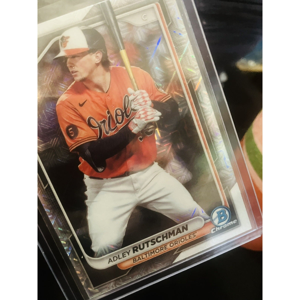 2024 Bowman - Chrome Mojo Refractor #77 Adley Rutschman Pack Fresh New Mint