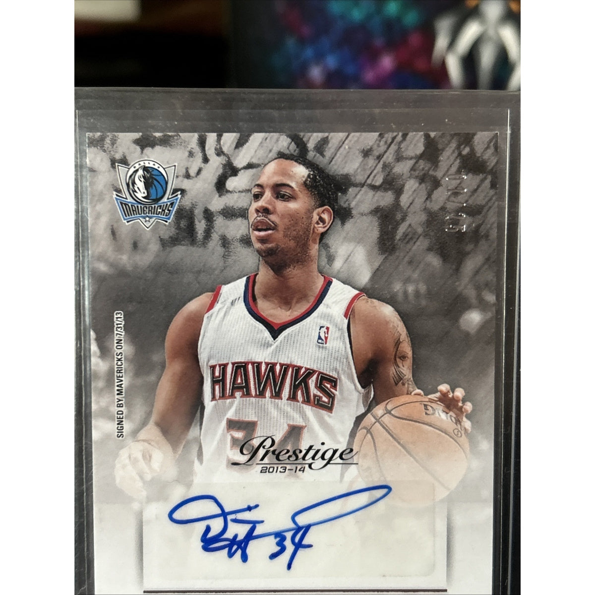 2013-14 Panini Prestige Bonus Shots Auto Red 01/25 Devin Harris #75 Auto