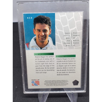 1994 Upper Deck World Cup English/Italian Hot Shots Roberto Baggio #HS8