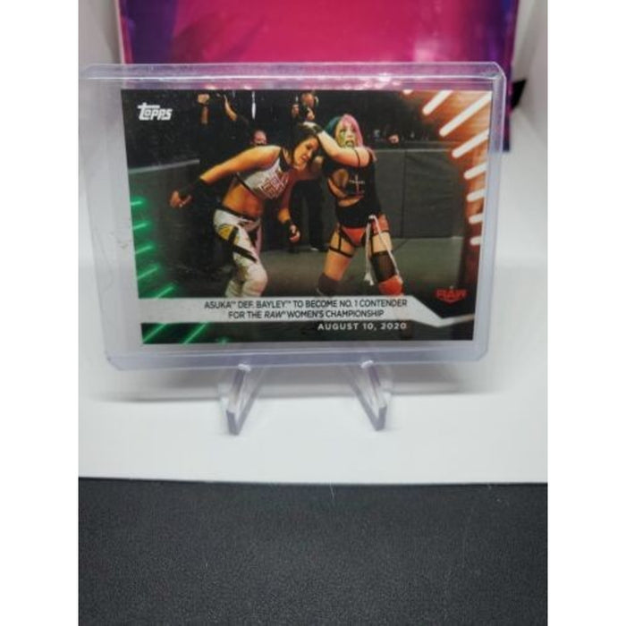2021 Topps WWE Women's Division Green Parallel #D /50 Asuka Def. Bailey