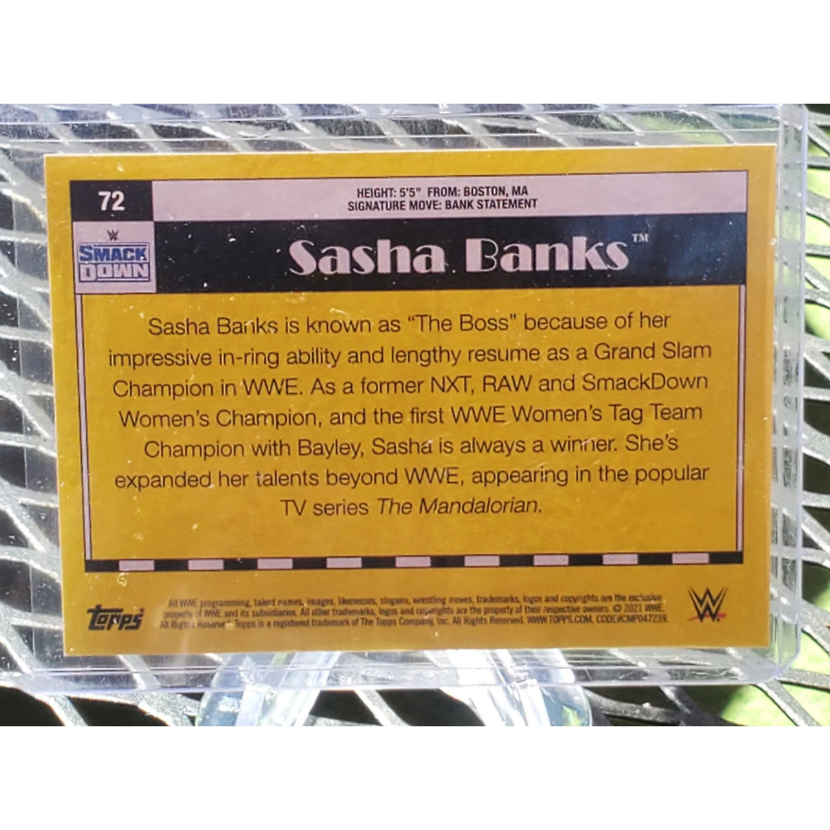 2021 Topps Heritage WWE Rainbow Foil Sasha Banks #72 🔥