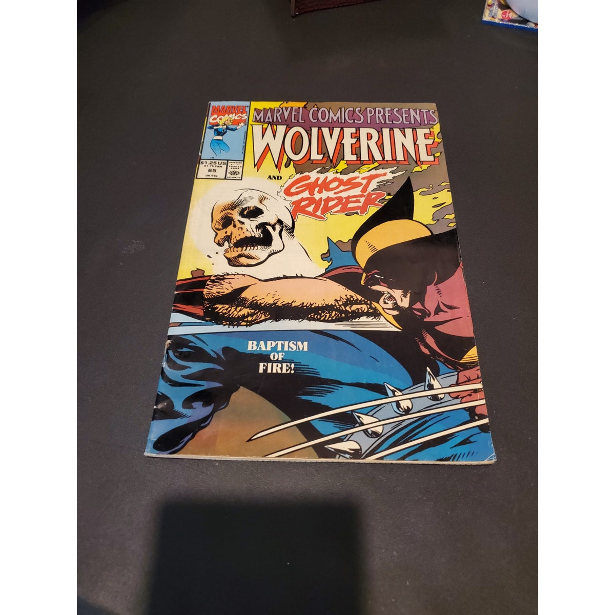 Vintage 1990 Marvel Comics Wolverine & Ghost Rider Issue #65 Baptism Of Fire!