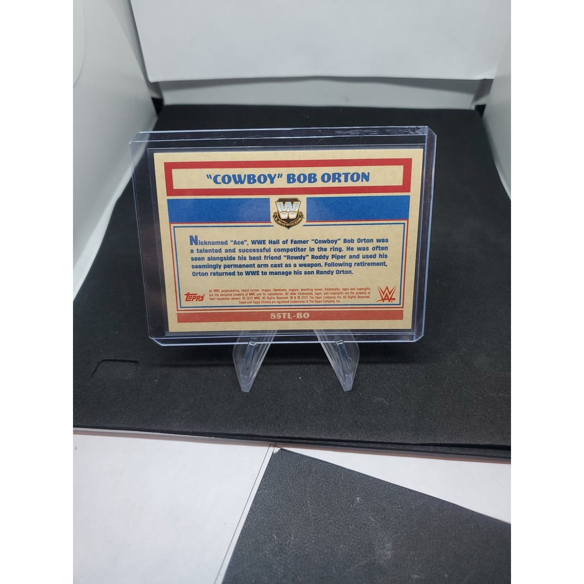 2025 Topps Chrome WWE Cowboy BOB ORTON 1985 Legends Orange Refractor /25 Sp