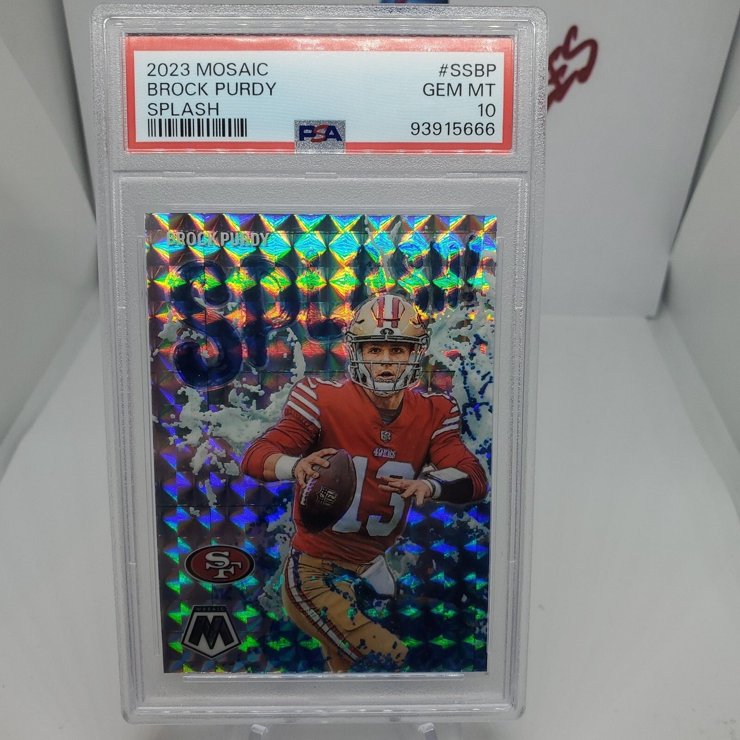 2023 Mosaic Brock Purdy Splash #SS-BP PSA 10 San Francisco 49ERS Low Pop MVP???