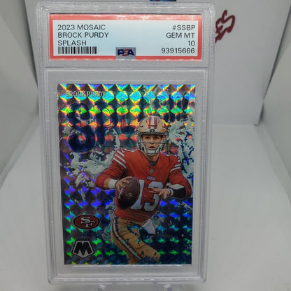 2023 Mosaic Brock Purdy Splash #SS-BP PSA 10 San Francisco 49ERS Low Pop MVP???