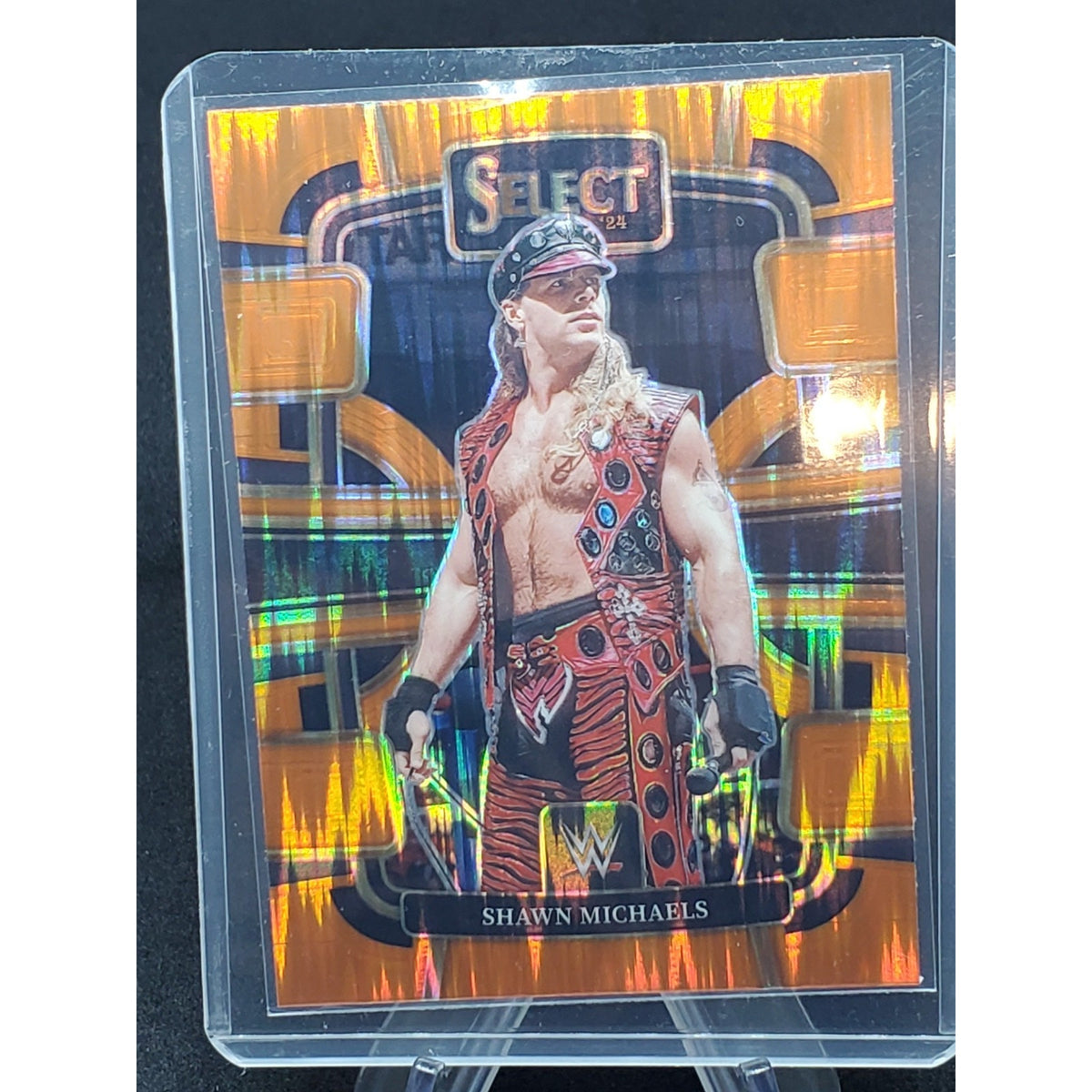 2024 Panini Select WWE #25 Shawn Michaels HBK Orange Flash Prizm