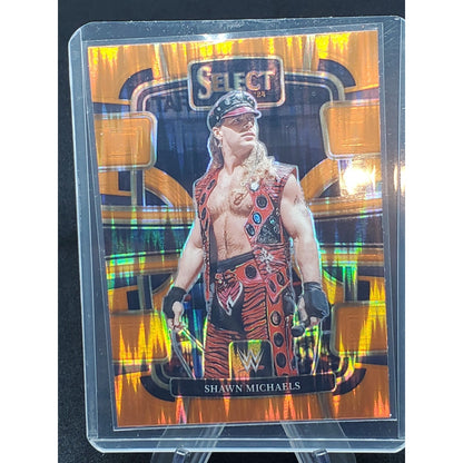 2024 Panini Select WWE #25 Shawn Michaels HBK Orange Flash Prizm