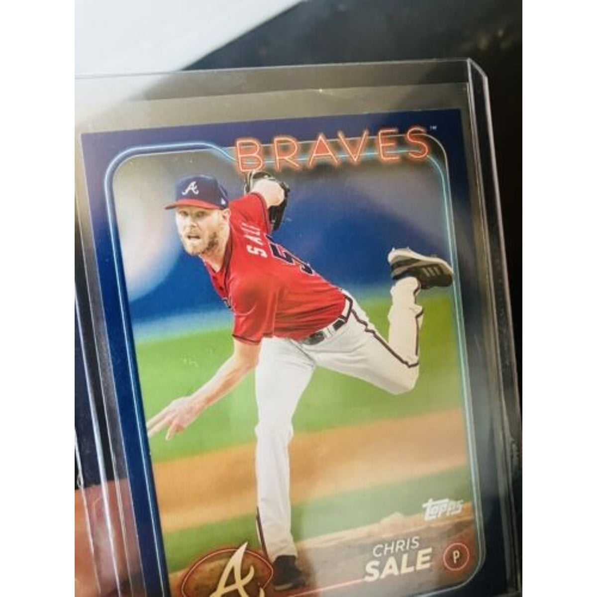 2024 Topps Series 2 - Chris Sale Blue Border Parallel - Braves Pack Fresh