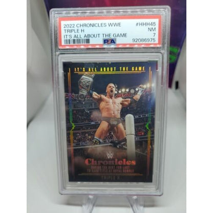 2022 Panini Chronicles WWE It's All About The Game Triple H #HHH-45 PSA 7 P