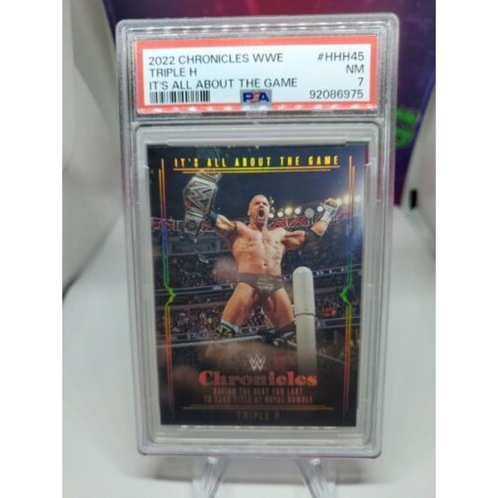 2022 Panini Chronicles WWE It's All About The Game Triple H #HHH-45 PSA 7 P