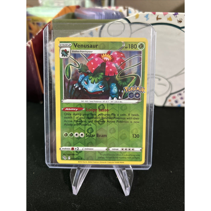 Pokemon Go TCG Venusaur Holo Rare 03/078 - Top Loaded - Pack Fresh New